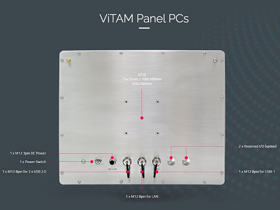 baksida ViTAM Panel PC
