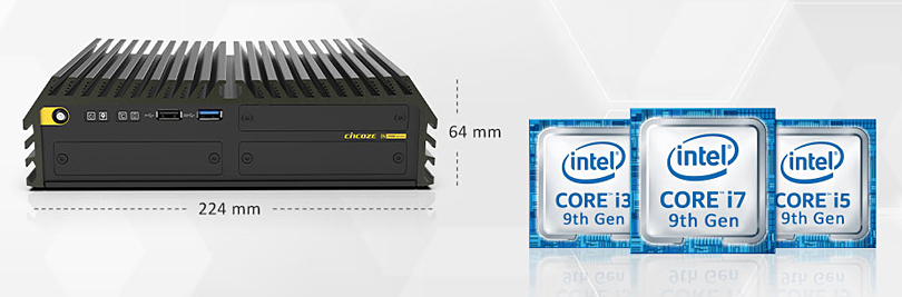 DV-1000 powered by a 9/8th Gen Intel® Core™ i7/i5/i3 CPU