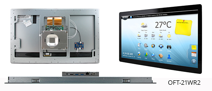 Open-frame multi-touch panel PCs with RockChip RK3568 – OFT-21WR2